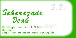 seherezade deak business card
